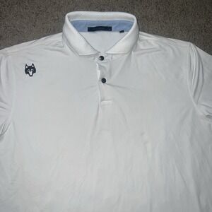 Greyson Polo Shirt Heron Cayuse Snap Button Performance Stretch White Mens Large